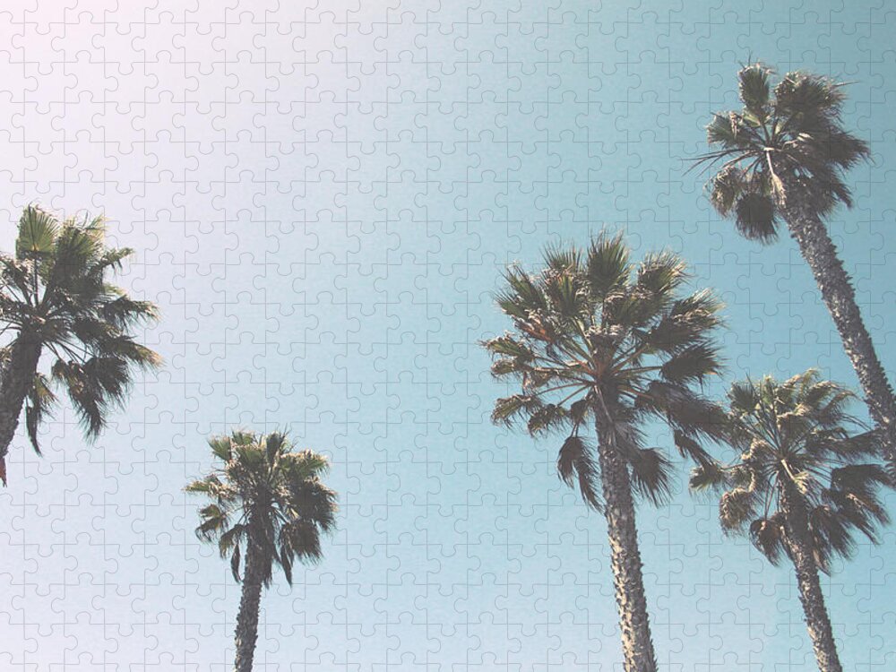 Palm Trees Jigsaw Puzzle featuring the photograph Summer Sky- by Linda Woods by Linda Woods