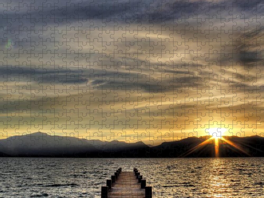 Sun Burst Jigsaw Puzzle featuring the photograph Sun Burst by Brad Scott