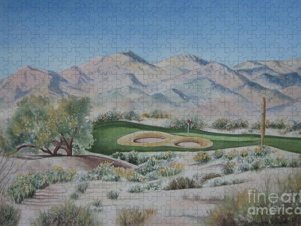 Golf Jigsaw Puzzle featuring the painting Sundance-Buckeye by Deborah Ronglien