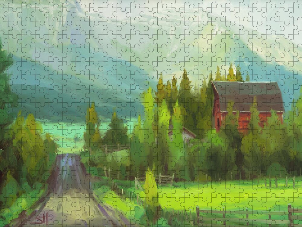Country Jigsaw Puzzle featuring the painting Sunday Drive by Steve Henderson