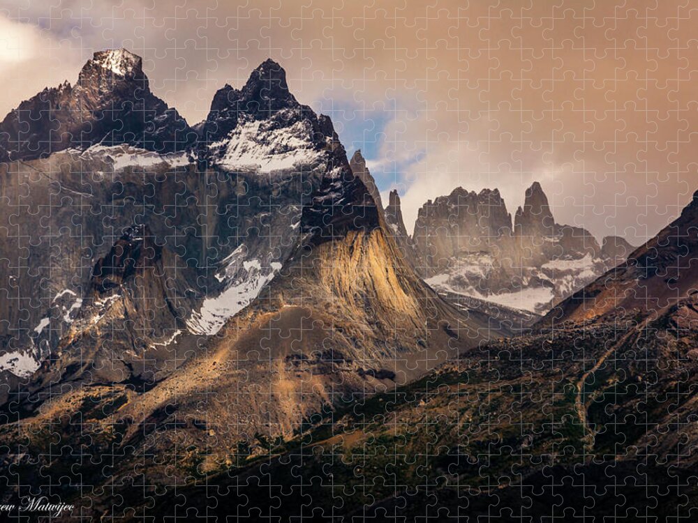 Sun Jigsaw Puzzle featuring the photograph Sunlight on the Mountain by Andrew Matwijec