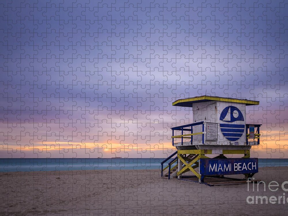 South Beach Jigsaw Puzzle featuring the photograph Sunrise In Paradise by Evelina Kremsdorf