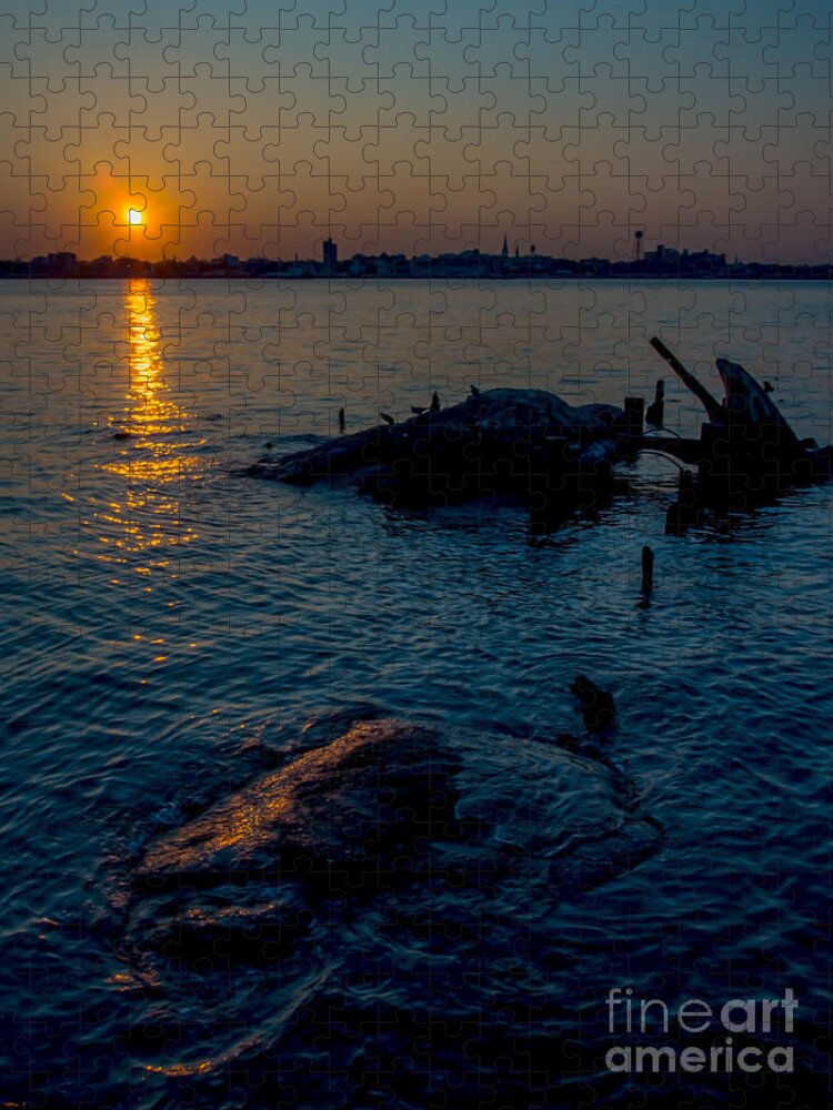 Sunrise Jigsaw Puzzle featuring the photograph Sunrise Over Brooklyn by James Aiken