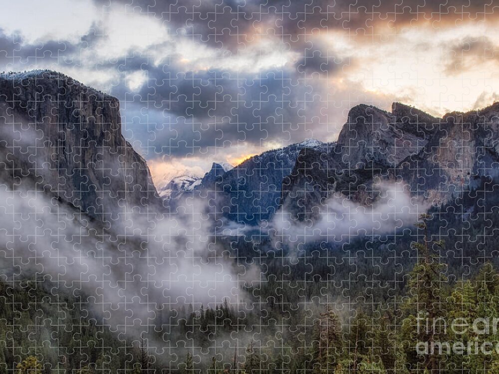 Yosemite Jigsaw Puzzle featuring the photograph Sunrise Yosemite by Anthony Michael Bonafede
