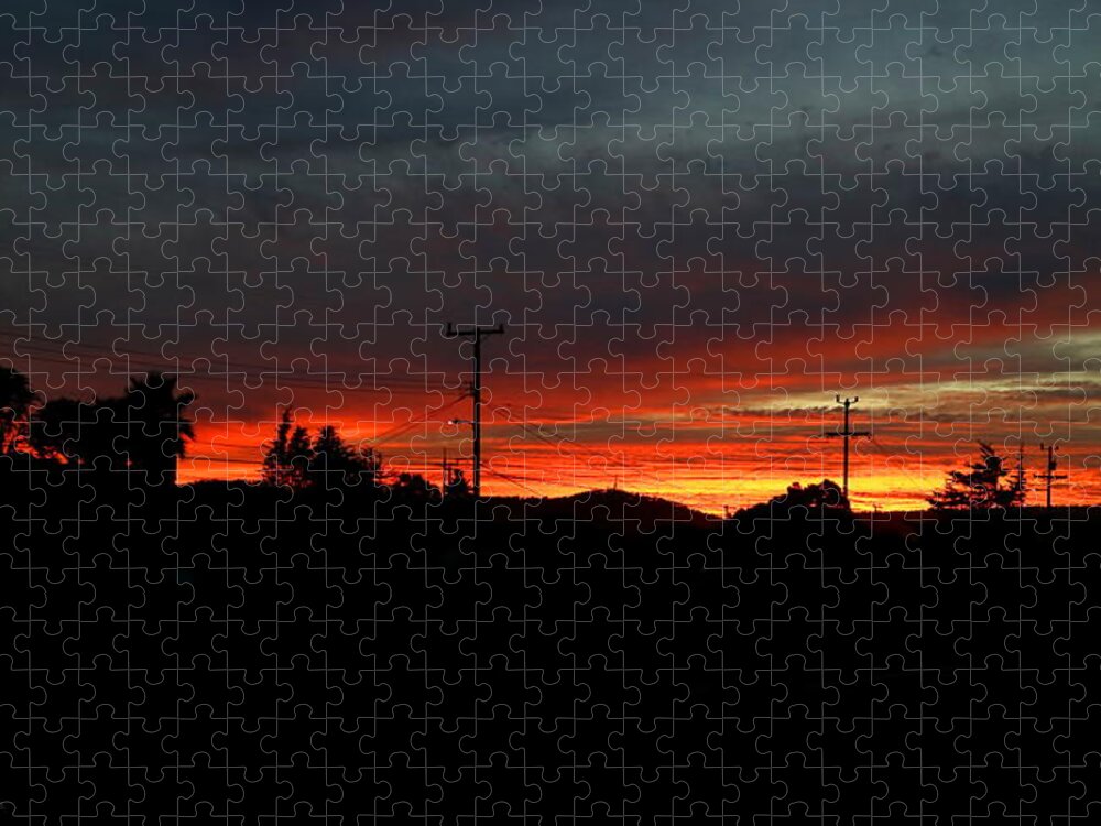 Vibrant Jigsaw Puzzle featuring the photograph Sunset 01 31 17 by Joyce Dickens