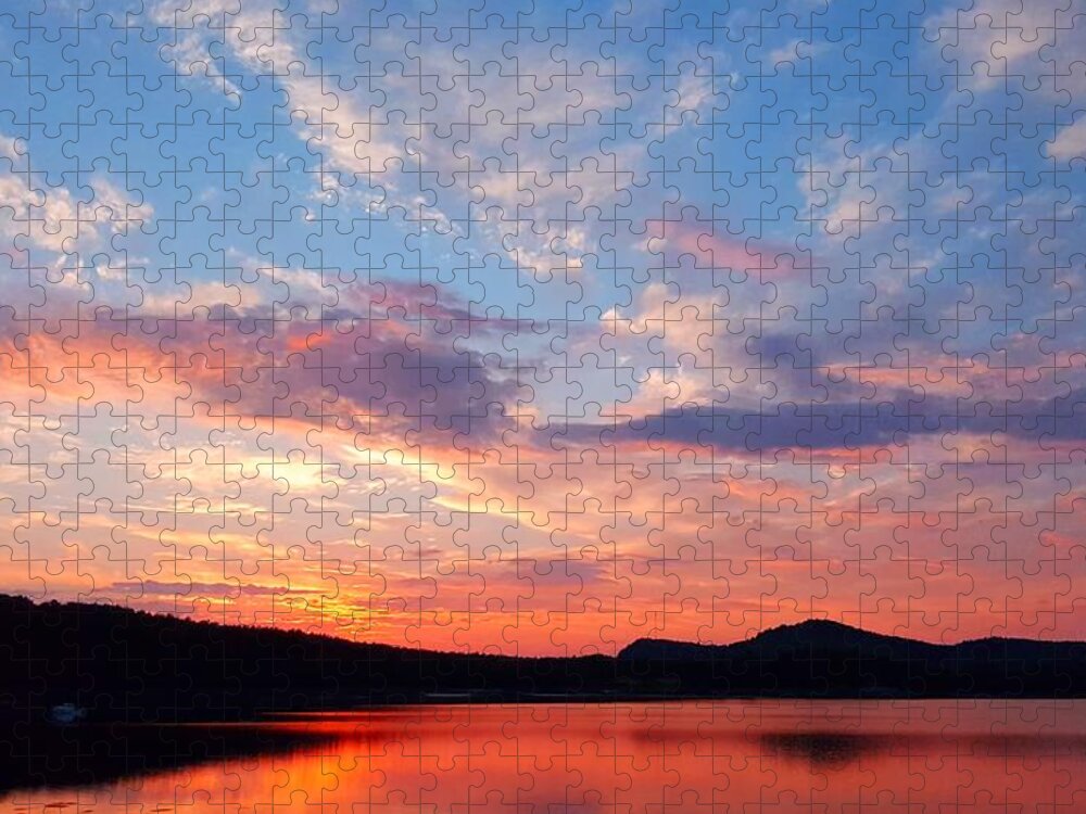 Sea Jigsaw Puzzle featuring the photograph Sunset at Ministers Island by Michael Graham