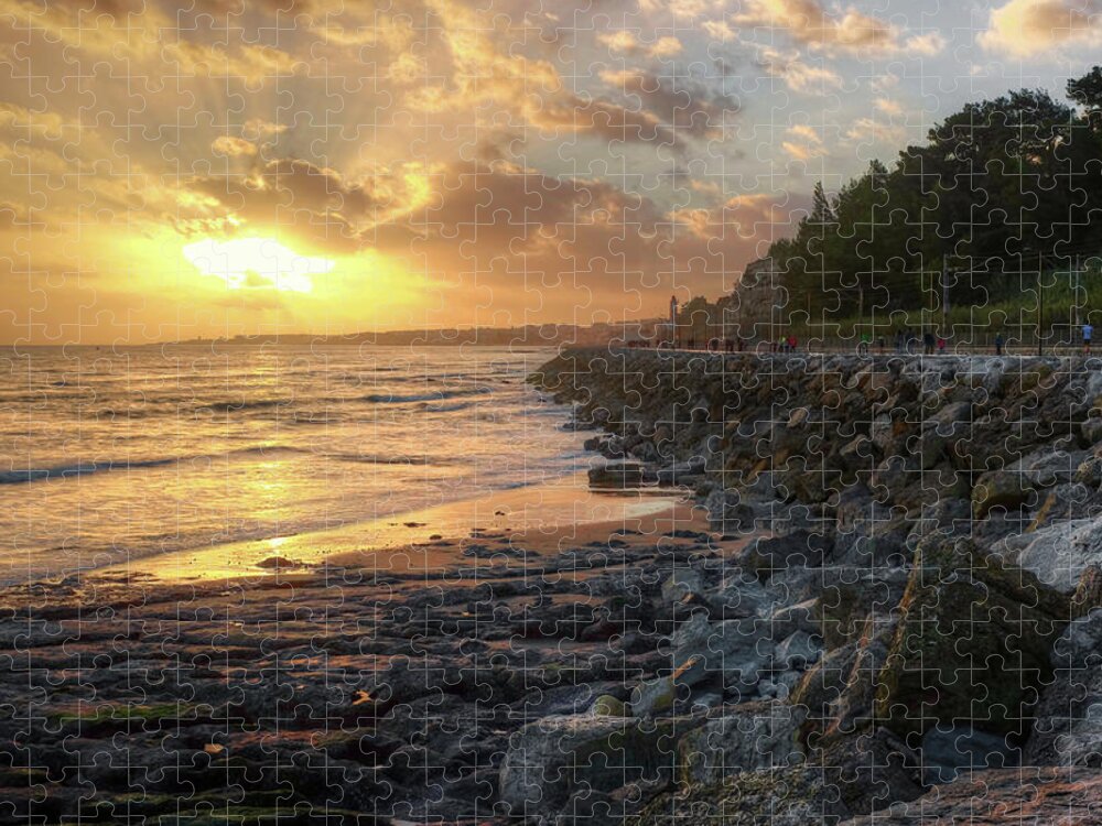 Coastline Jigsaw Puzzle featuring the photograph Sunset in the Coast by Carlos Caetano