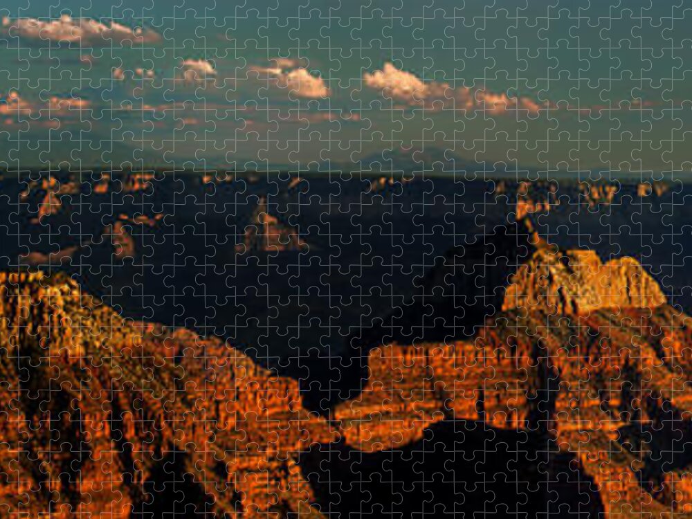 Dave Welling Jigsaw Puzzle featuring the photograph Sunset North Rim Grand Canyon National Park Arizona by Dave Welling