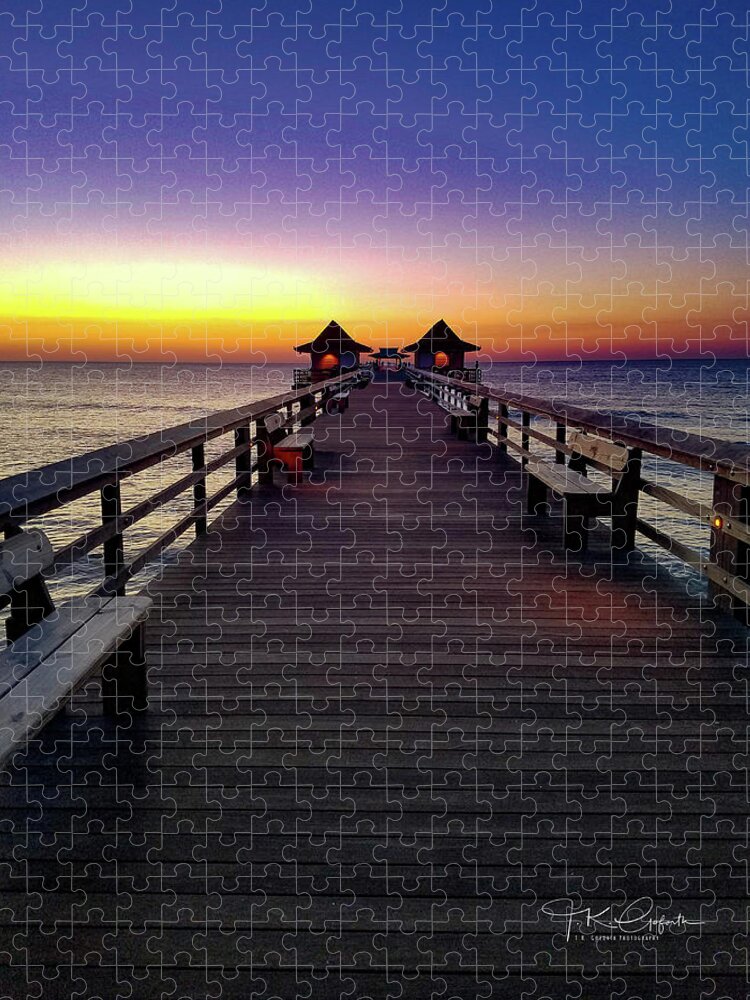 Pier Jigsaw Puzzle featuring the photograph Sunset On The Pier by TK Goforth