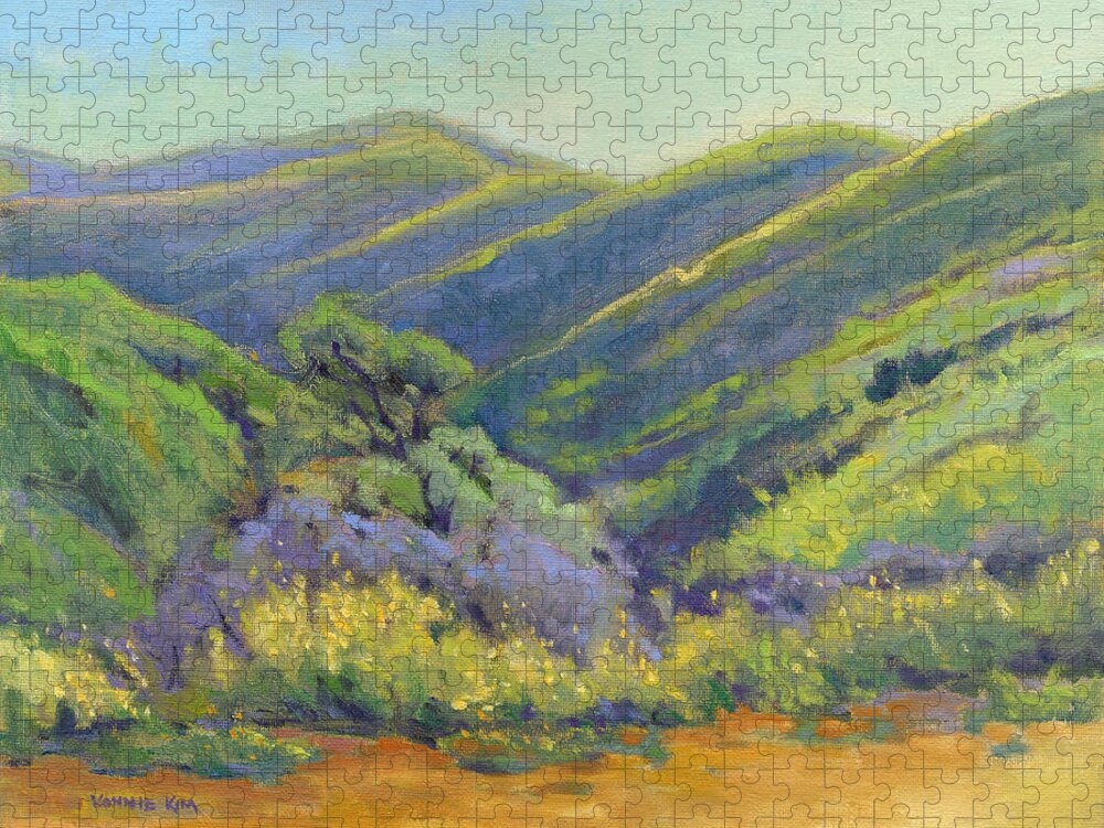 Super Bloom Jigsaw Puzzle featuring the painting Super Bloom 2 by Konnie Kim