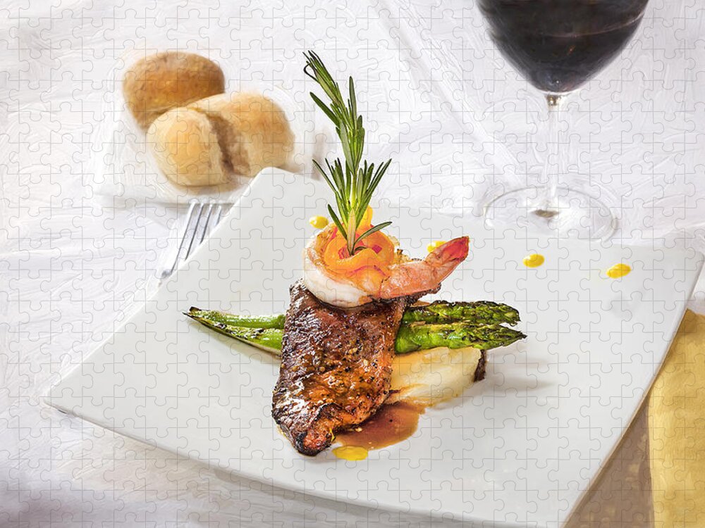 Surf And Turf Jigsaw Puzzle featuring the photograph Surf and Turf by Rich Franco