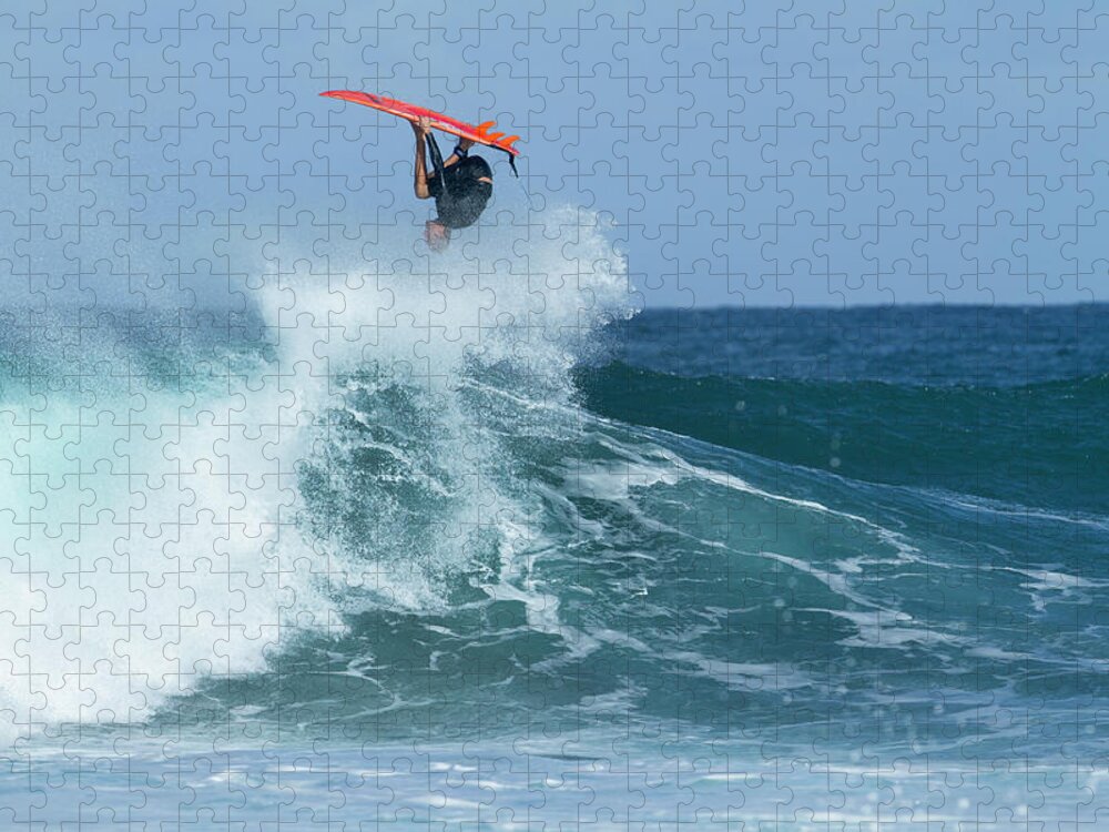 Surfer Jigsaw Puzzle featuring the photograph Surf Tumble by Sean Davey