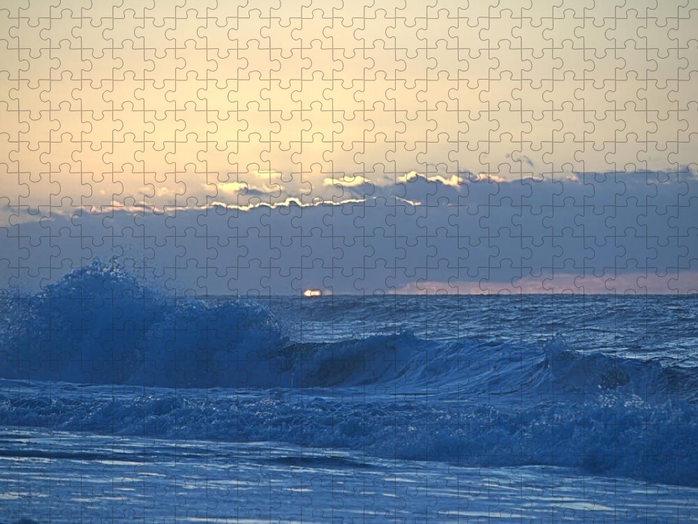 Beach Jigsaw Puzzle featuring the photograph Surfs Up by Newwwman