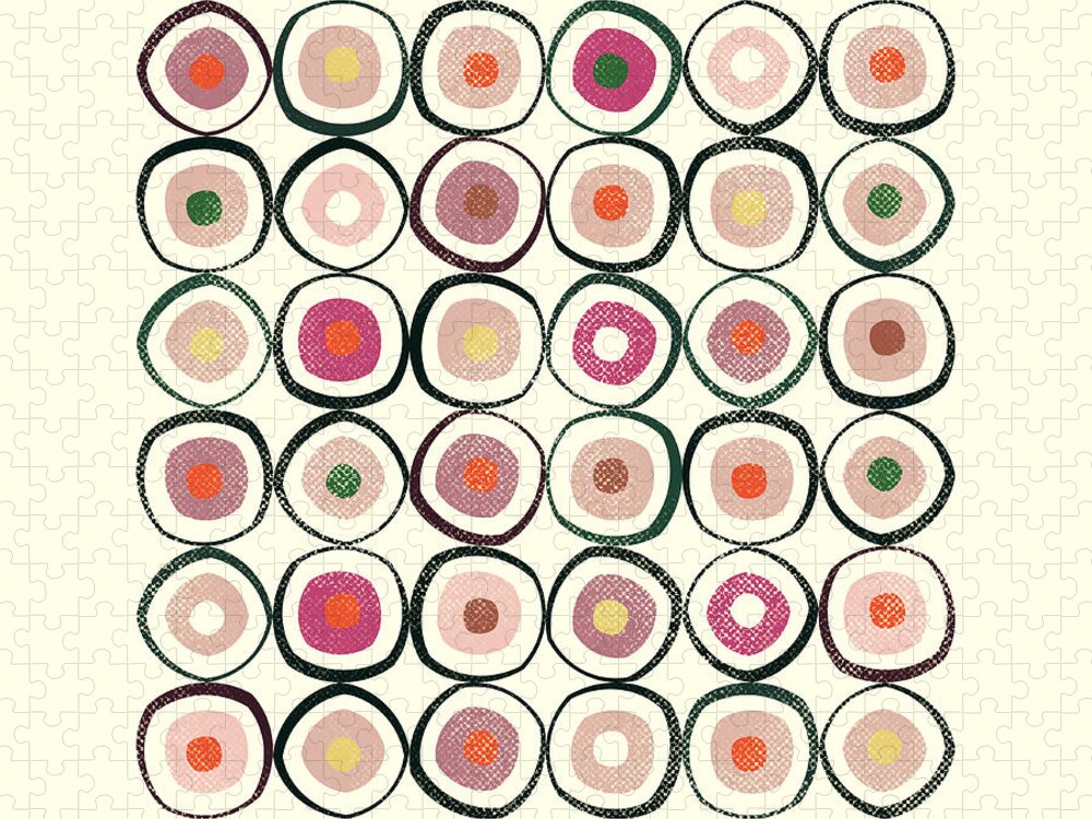 Sushi Jigsaw Puzzle featuring the mixed media Sushi by Tonya Doughty