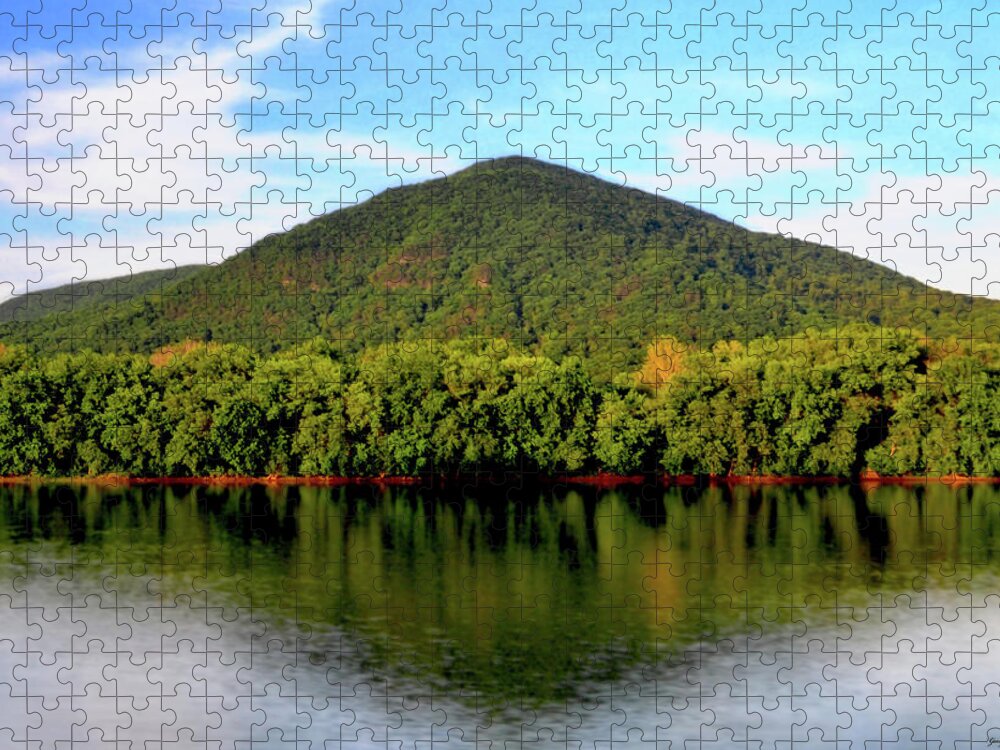 Mountain Jigsaw Puzzle featuring the photograph Susquehanna River Reflections 001 by George Bostian