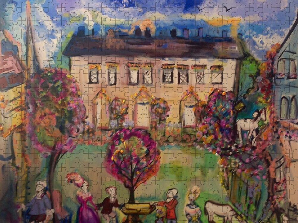 Visit Jigsaw Puzzle featuring the painting Sweet Georgian revisited by Judith Desrosiers