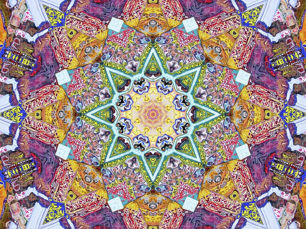Mandala Jigsaw Puzzle featuring the photograph Symmetrical Colors Abstract by Phil Perkins