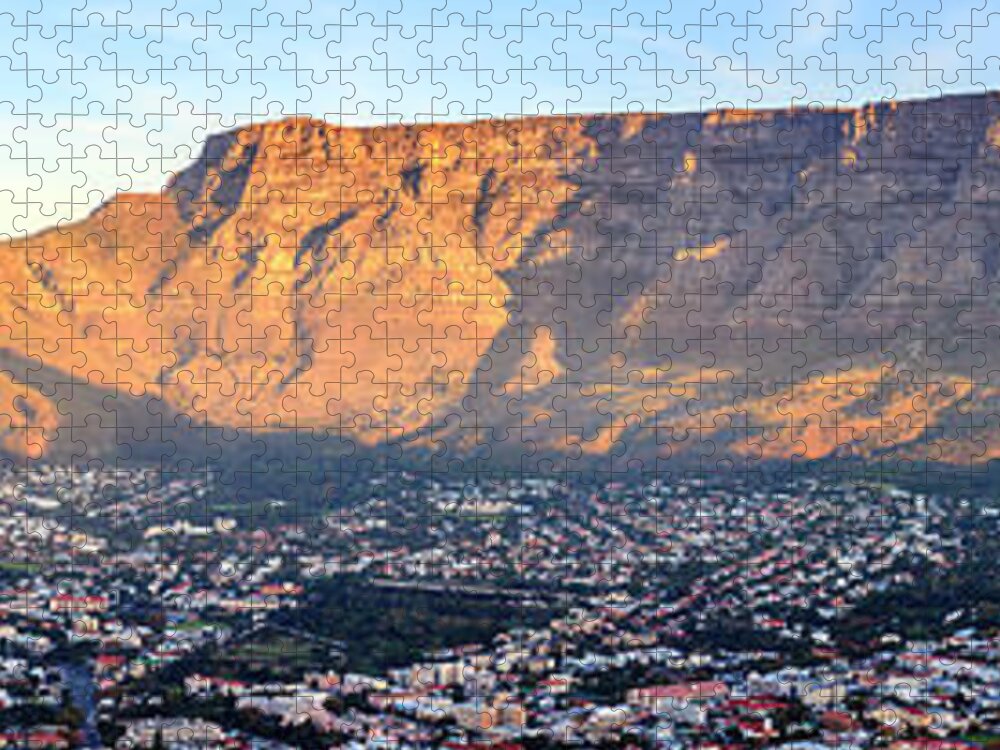 Cape Town Jigsaw Puzzle featuring the photograph Table Mountain by Alexey Stiop