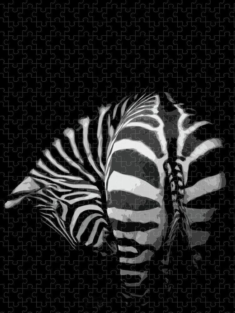 Zebra Jigsaw Puzzle featuring the photograph Take a bow by Paul Neville