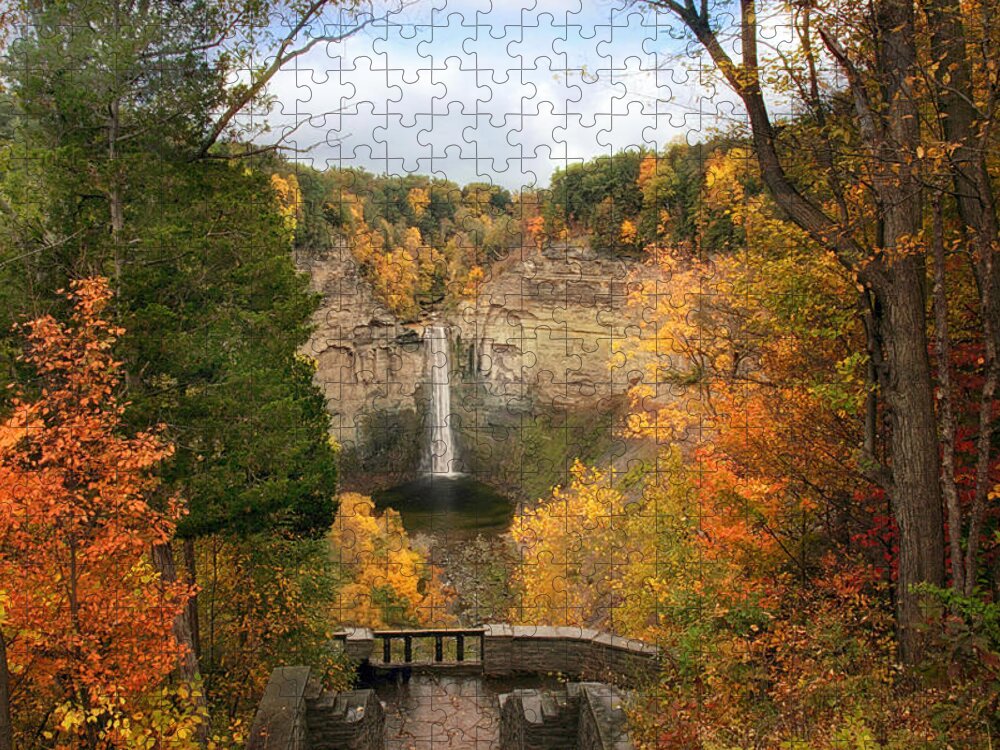 Nature Jigsaw Puzzle featuring the photograph Taughannock Falls Splendor by Jessica Jenney