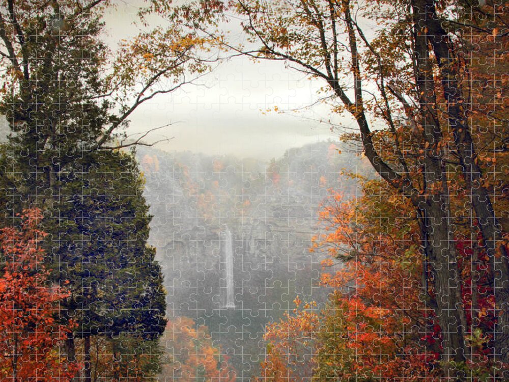 Nature Jigsaw Puzzle featuring the photograph Taughannock in the Mist by Jessica Jenney