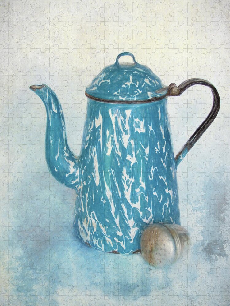 Blue Jigsaw Puzzle featuring the photograph Tea Time by David and Carol Kelly