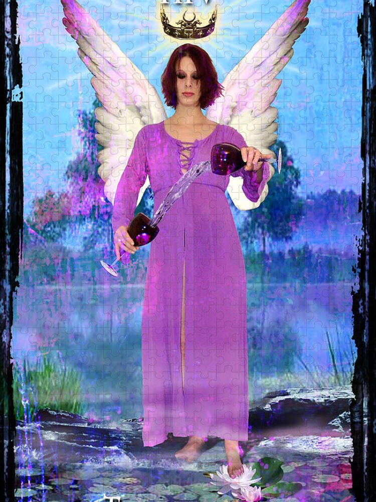 Divine Jigsaw Puzzle featuring the digital art Temperance by Tammy Wetzel