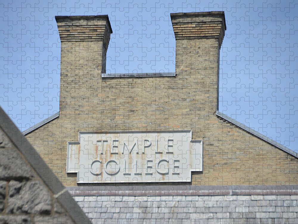 Temple Jigsaw Puzzle featuring the photograph Temple College by Bill Cannon