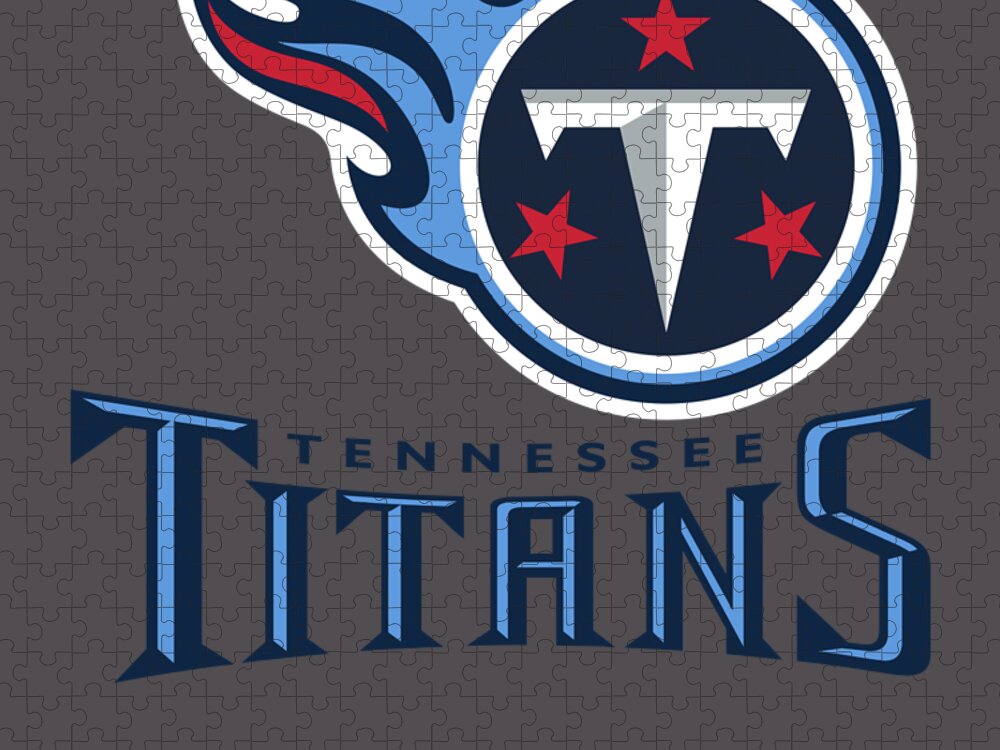 Tennessee Titans Jigsaw Puzzle featuring the mixed media Tennessee Titans on an abraded steel texture by Movie Poster Prints
