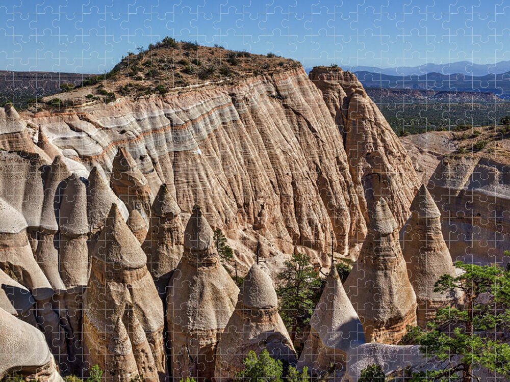 New Mexico Jigsaw Puzzle featuring the photograph Tent Rocks - New Mexico #2 by Stuart Litoff
