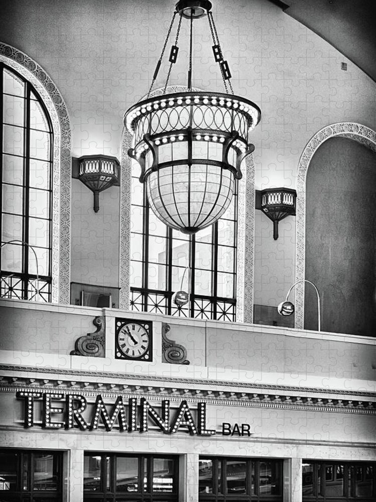 Union Station Jigsaw Puzzle featuring the photograph Terminal Bar by Susan Rissi Tregoning