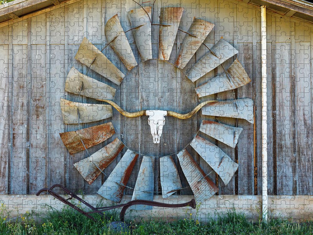 Texas Jigsaw Puzzle featuring the photograph Texas barn art by Raul Rodriguez