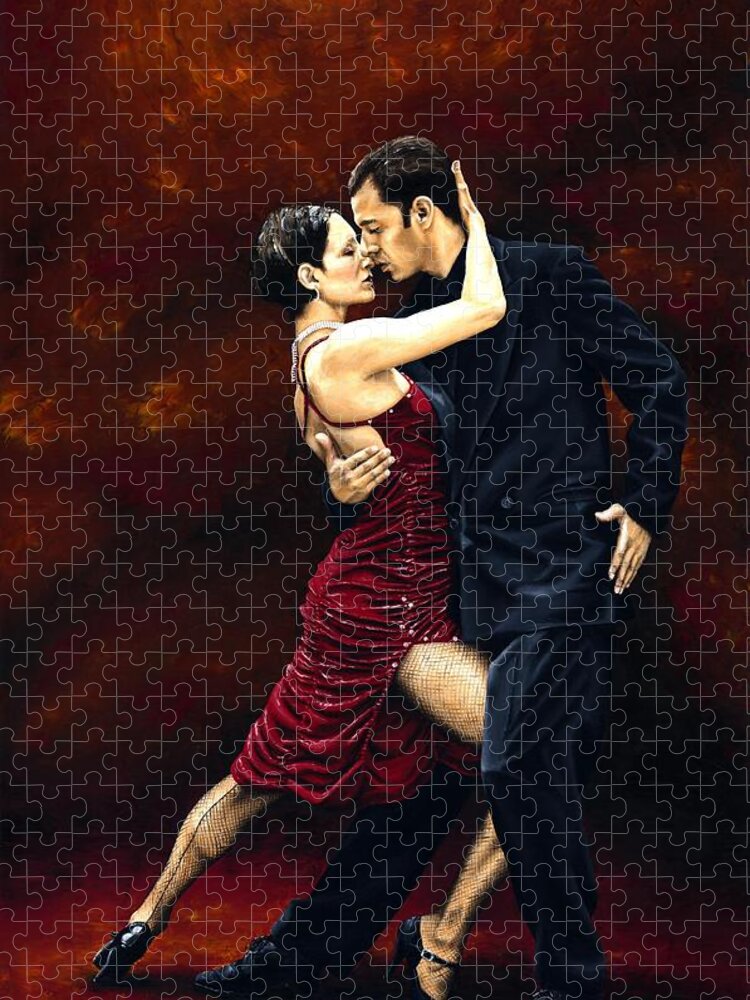 Tango Jigsaw Puzzle featuring the painting That Tango Moment by Richard Young