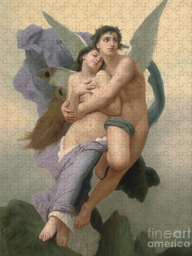 William-adolphe Bouguereau Jigsaw Puzzle featuring the painting The Abduction of Psyche by William-Adolphe Bouguereau