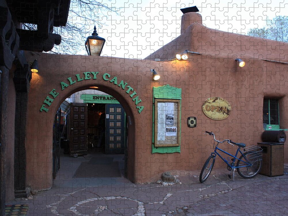 New Mexico Cantina Jigsaw Puzzle featuring the photograph The Alley Cantina by Carrie Godwin