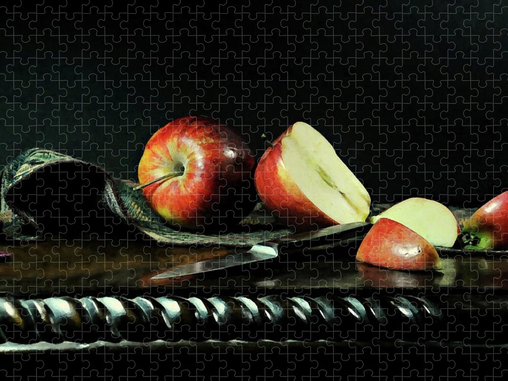 Fruit Jigsaw Puzzle featuring the photograph The Apple Core by Diana Angstadt