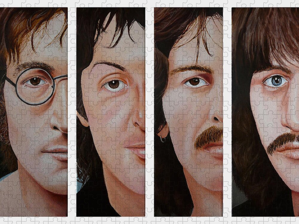 The Beatles Jigsaw Puzzle featuring the painting The Beatles by Vic Ritchey