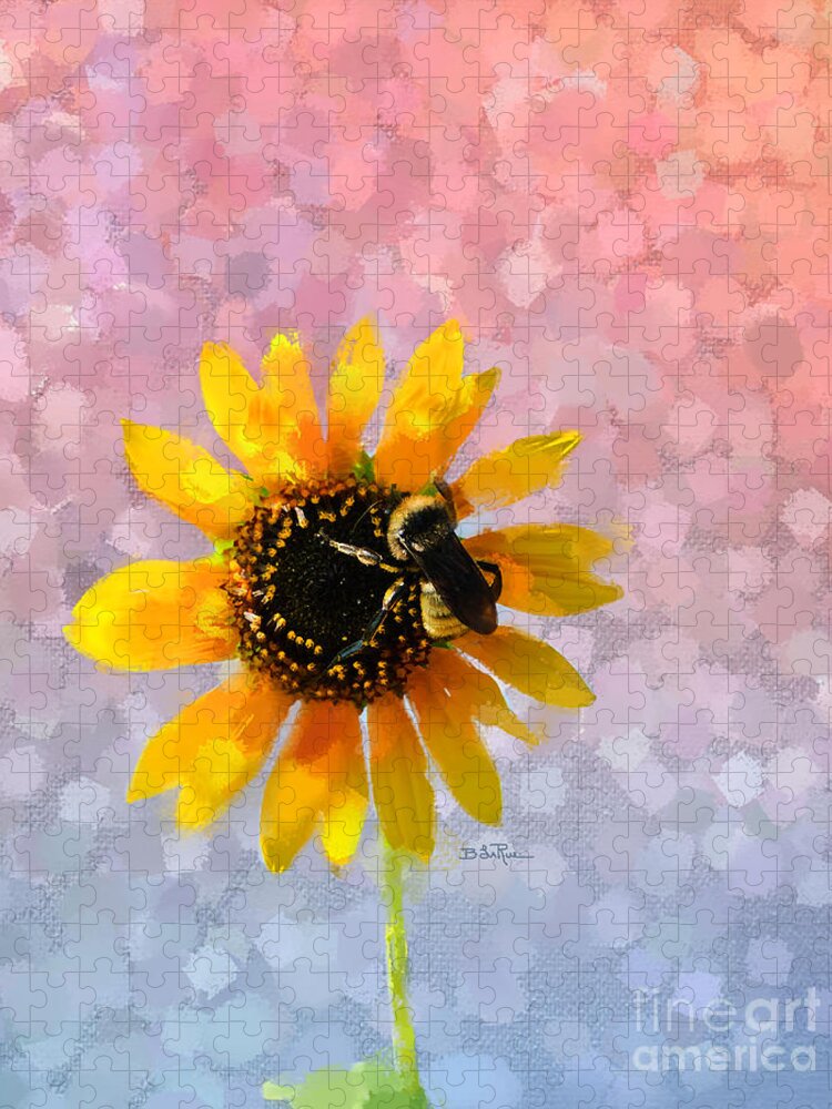 Flower Jigsaw Puzzle featuring the photograph The Bee's Knees by Betty LaRue