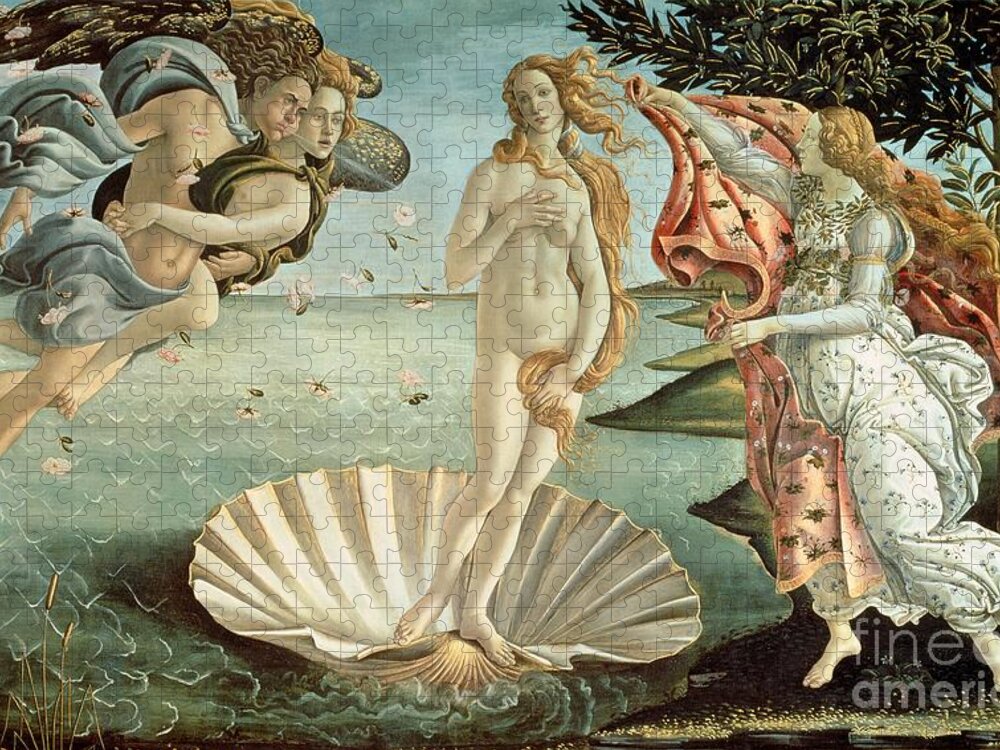 The Jigsaw Puzzle featuring the painting The Birth of Venus by Sandro Botticelli