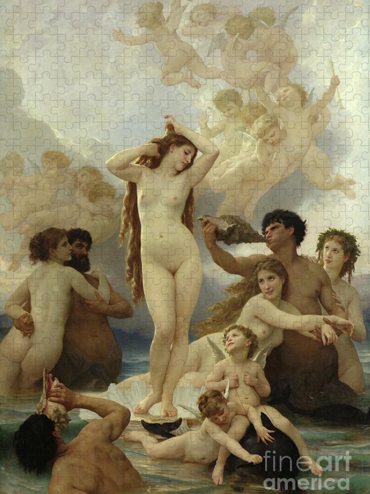 The Puzzle featuring the painting The Birth of Venus by William-Adolphe Bouguereau