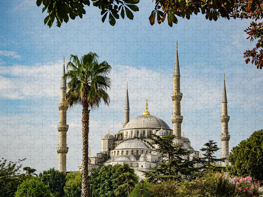 Turkey Jigsaw Puzzle featuring the photograph The Blue Mosque in Early Morning by Anthony Doudt