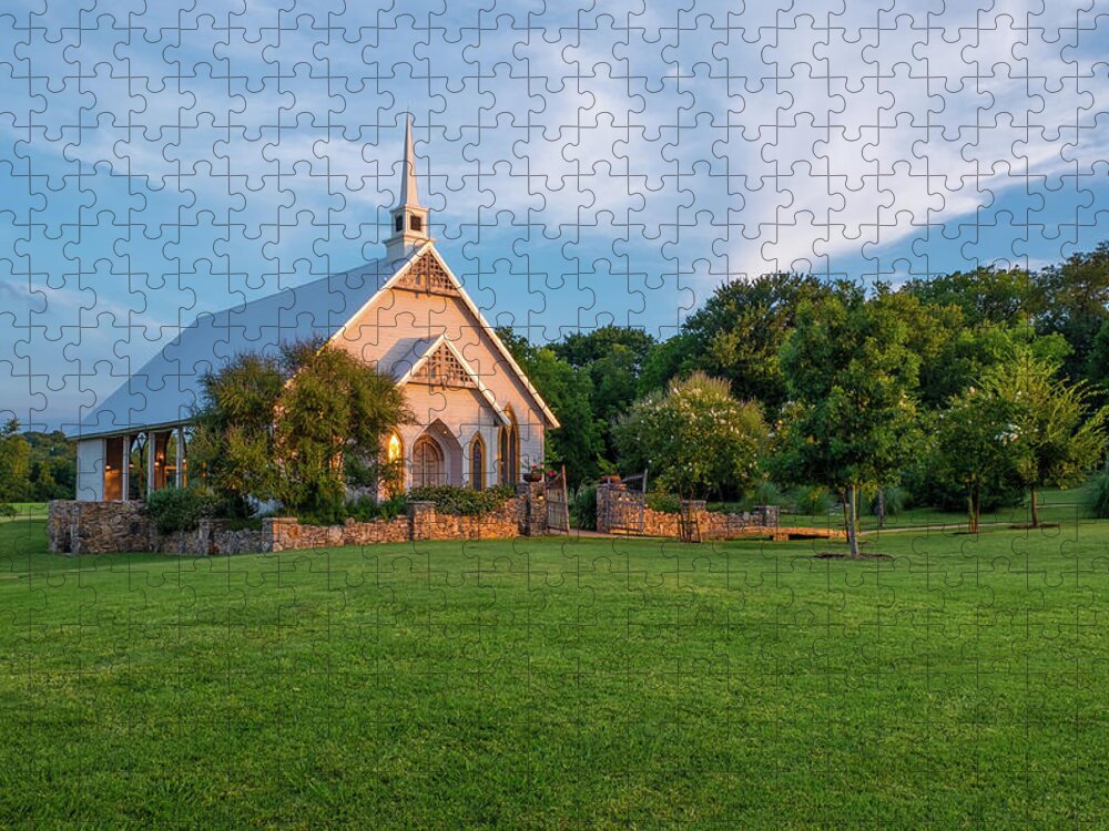 Places To Get Married In Texas Jigsaw Puzzle featuring the photograph The Brooks At Weatherford Wedding Chapel by Robert Bellomy