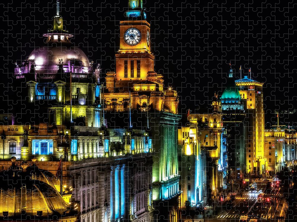 Cityscape Jigsaw Puzzle featuring the photograph The Bund by Jason Roberts