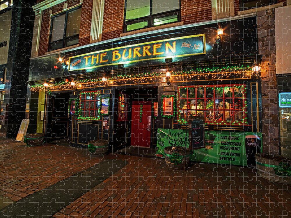 Burren Jigsaw Puzzle featuring the photograph The Burren Decked out for Saint Patrick's Day Somerville MA Front by Toby McGuire