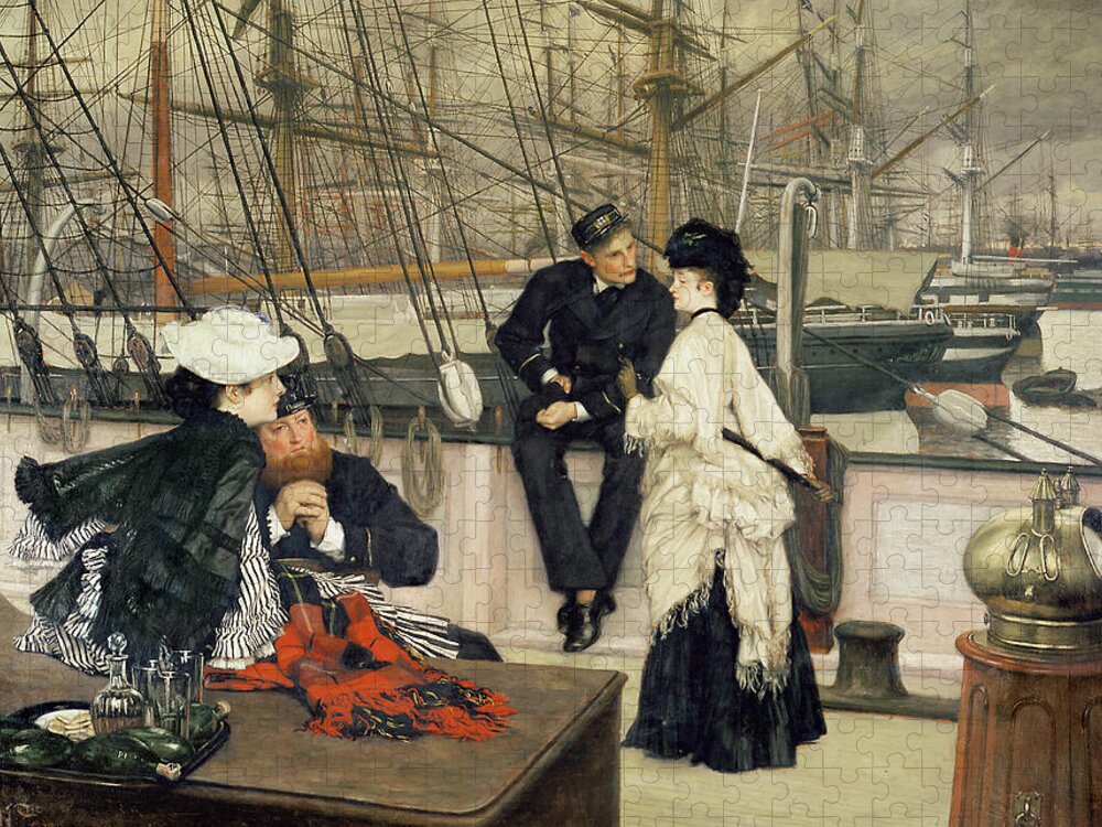 The Jigsaw Puzzle featuring the painting The Captain and the Mate by Tissot