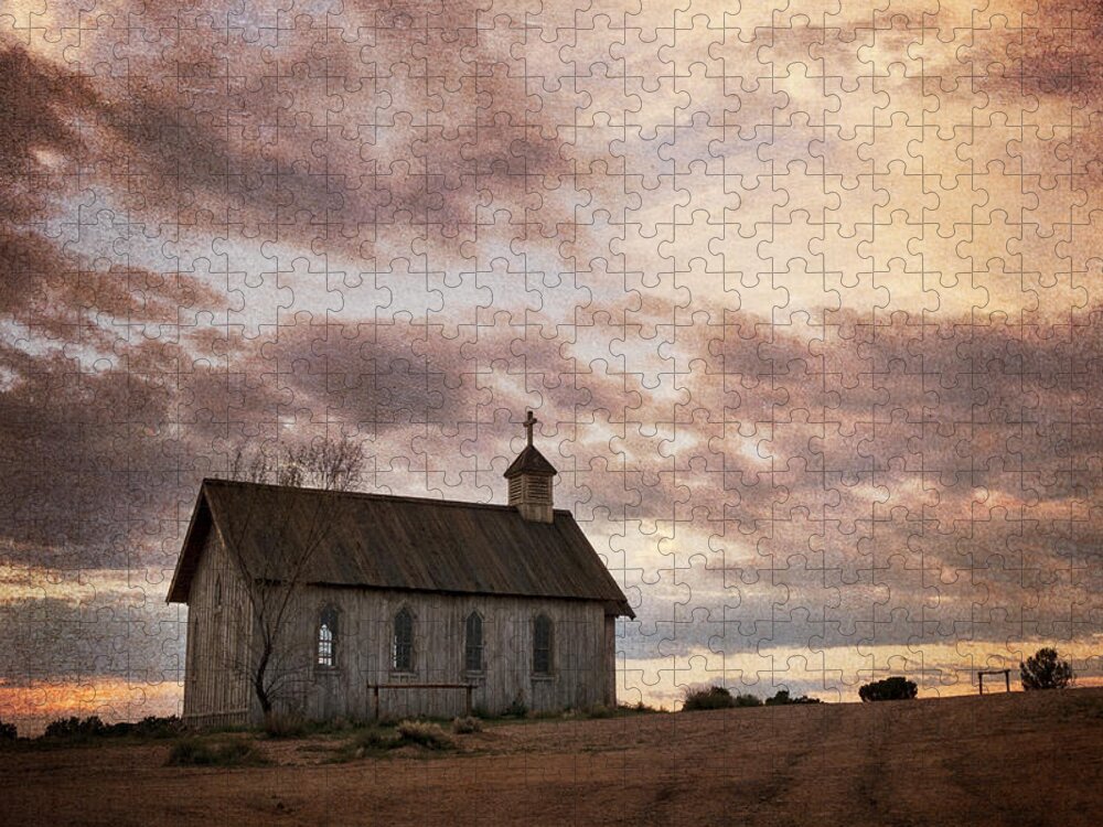 Landscape Jigsaw Puzzle featuring the photograph The Church by Mary Lee Dereske