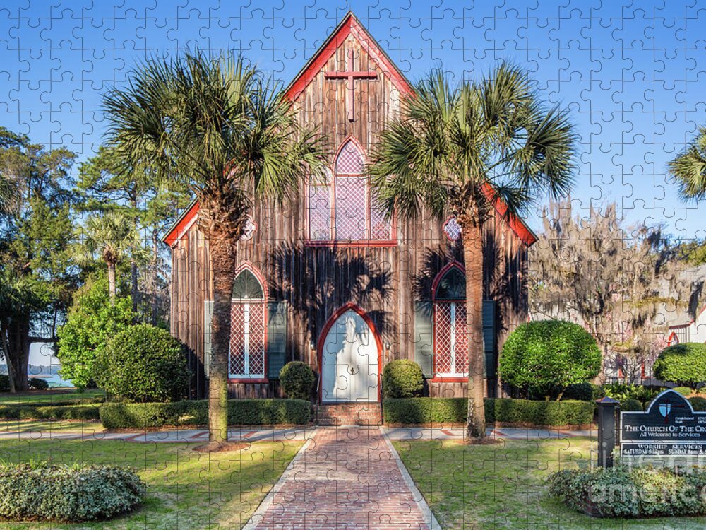 History Jigsaw Puzzle featuring the photograph The Church of the Cross, Bluffton, South Carolina by Dawna Moore Photography
