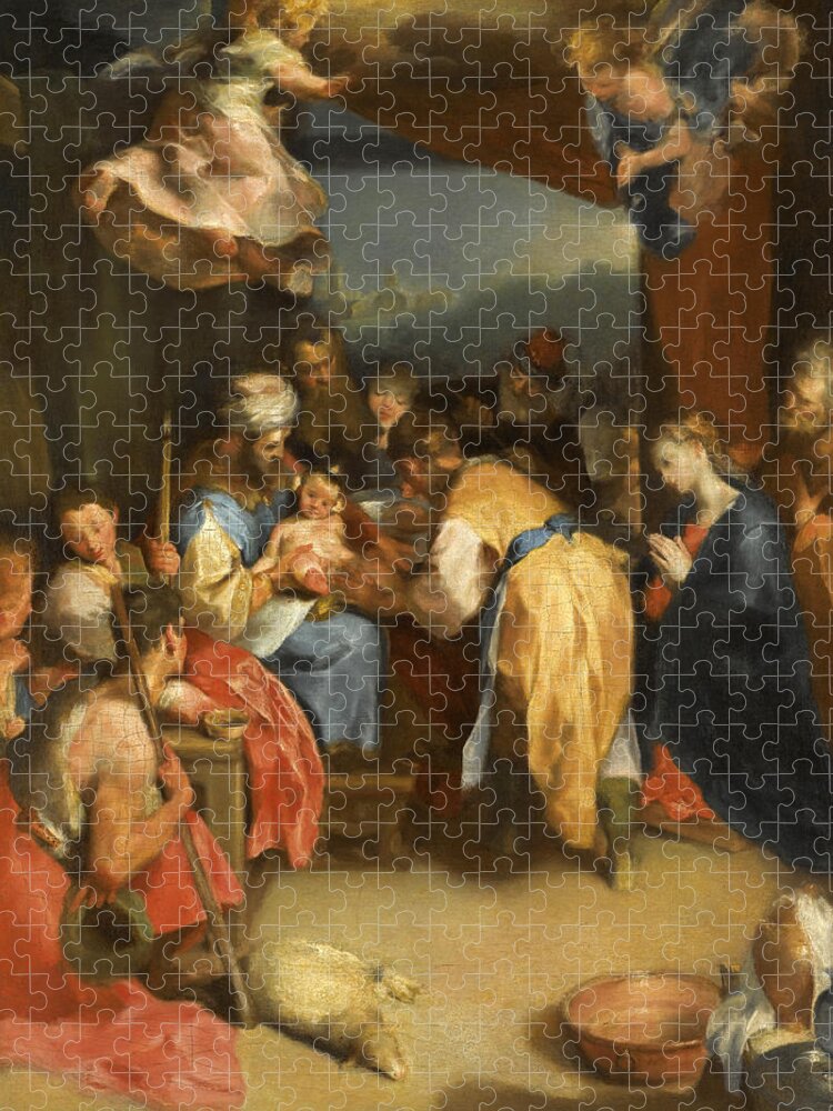 Federico Barocci Jigsaw Puzzle featuring the painting The Circumcision of Christ by Federico Barocci