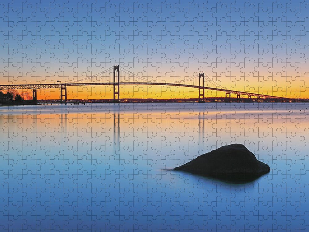 Claiborne Pell Bridge Jigsaw Puzzle featuring the photograph The Claiborne Pell Bridge by Juergen Roth
