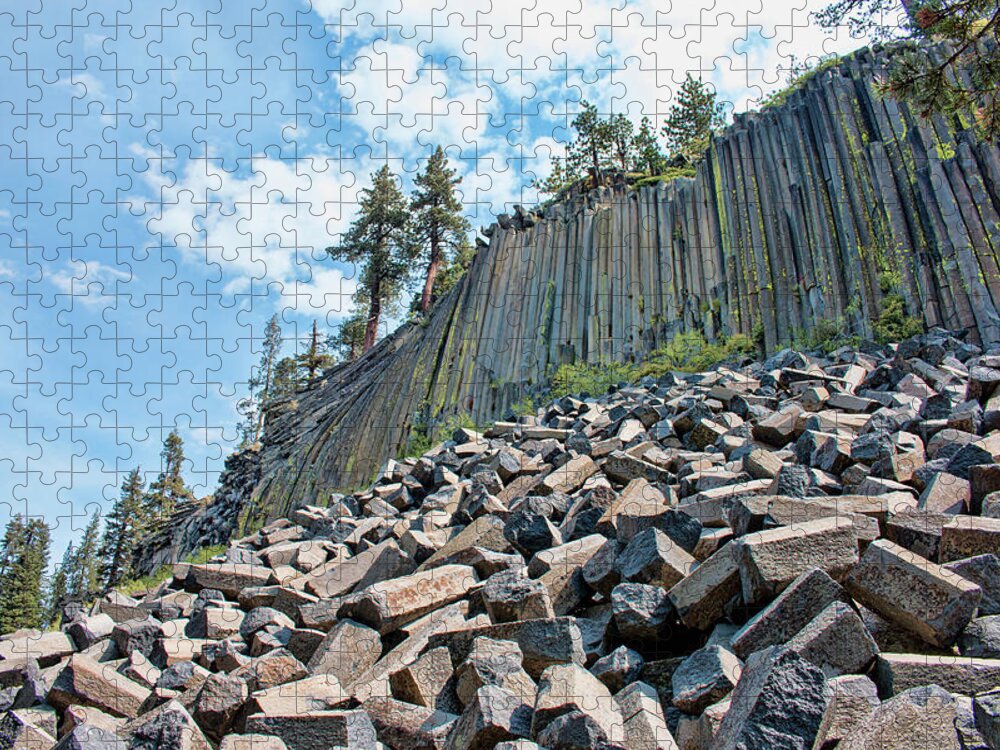 Sierra Nevada Jigsaw Puzzle featuring the photograph The Devil's Postpile by Kristia Adams